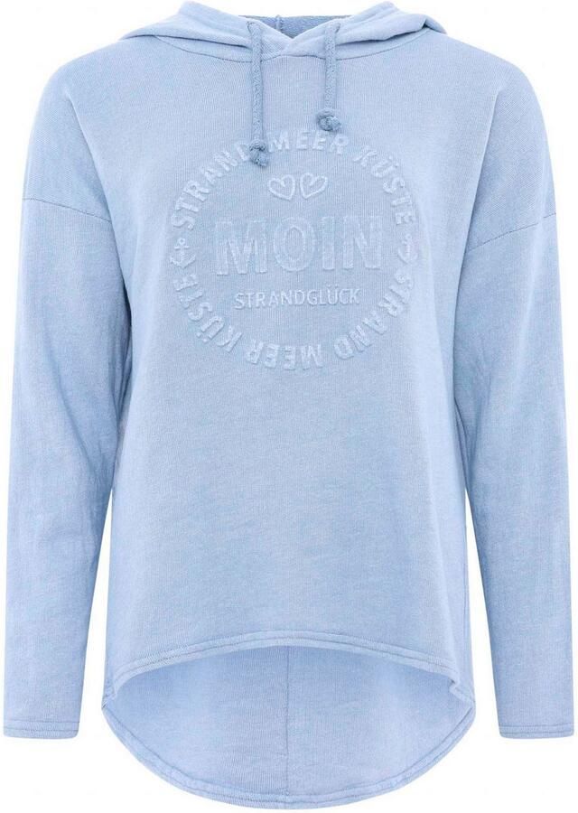 Zwillingsherz Hoodie Moin Capuchon trekkoord lange mouw maritieme belettering - Foto 3