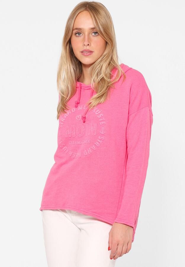 Zwillingsherz Hoodie Moin Capuchon trekkoord lange mouw maritieme belettering - Foto 5