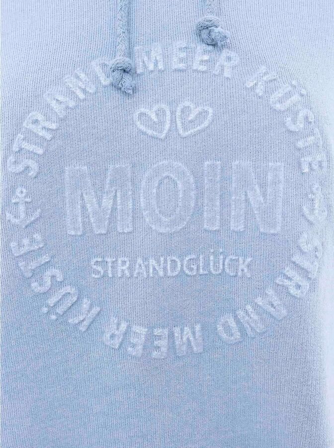 Zwillingsherz Hoodie Moin Capuchon trekkoord lange mouw maritieme belettering - Foto 2