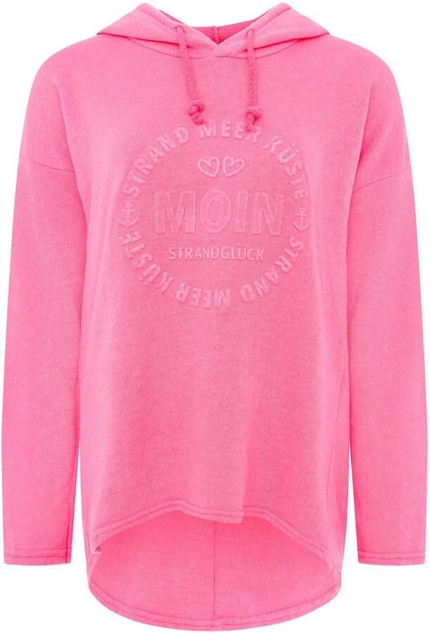 Zwillingsherz Hoodie Moin Capuchon trekkoord lange mouw maritieme belettering - Foto 4