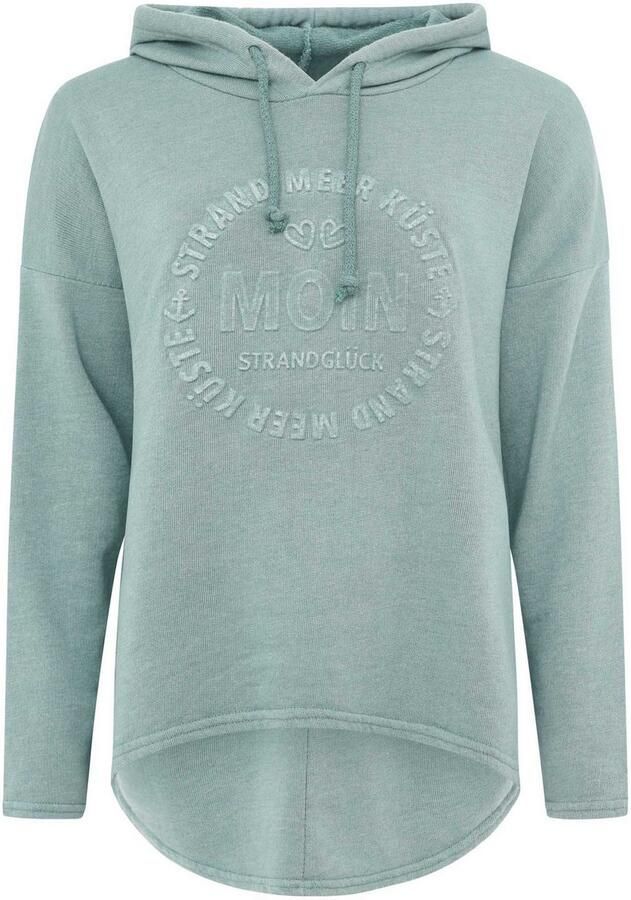 Zwillingsherz Hoodie Moin Capuchon trekkoord lange mouw maritieme belettering - Foto 3