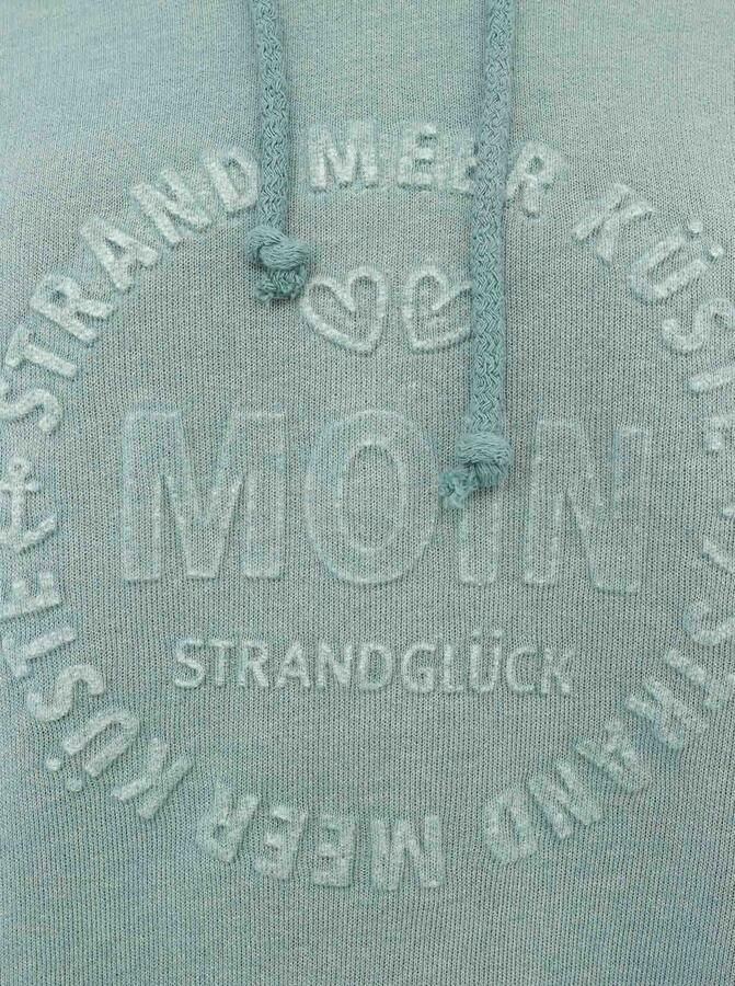 Zwillingsherz Hoodie Moin Capuchon trekkoord lange mouw maritieme belettering - Foto 2