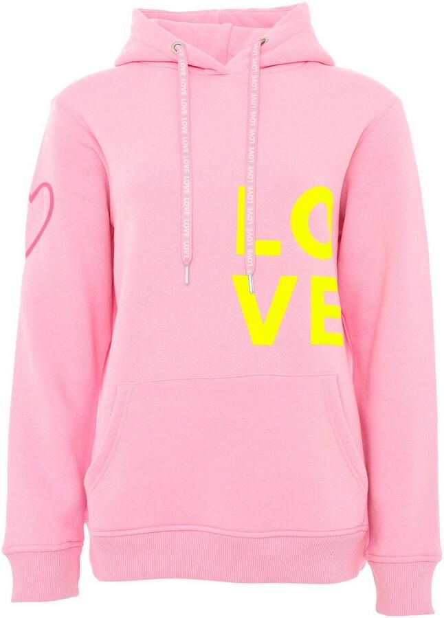 Zwillingsherz Hoodie Print capuchon lange mouw kangoeroezak trekkoord - Foto 3