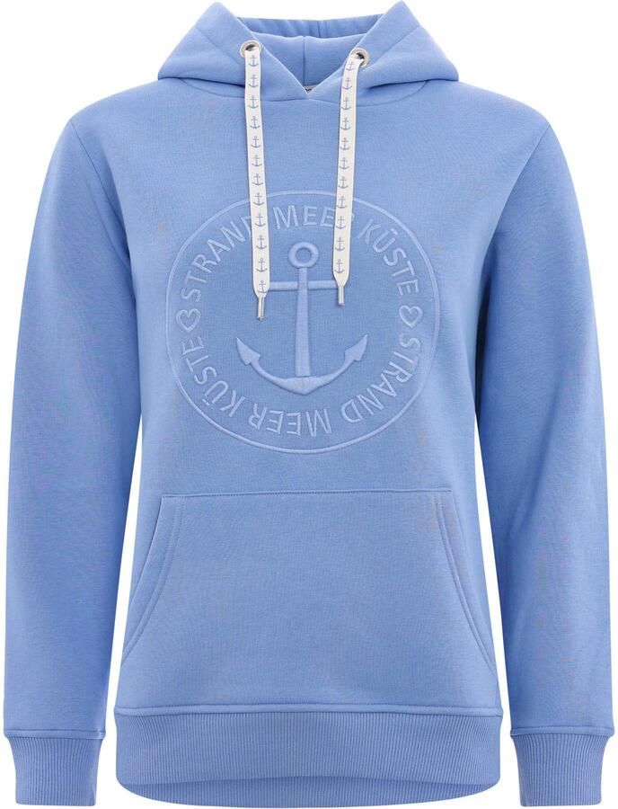 Zwillingsherz Hoodie Strand Zee Kust met capuchon en gelijkkleurig geborduurd anker-motief - Foto 4
