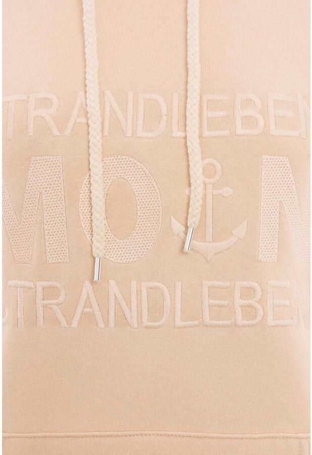 Zwillingsherz Hoodie Strandleven Moin met geborduurd schrift en neonkleurige accenten - Foto 5