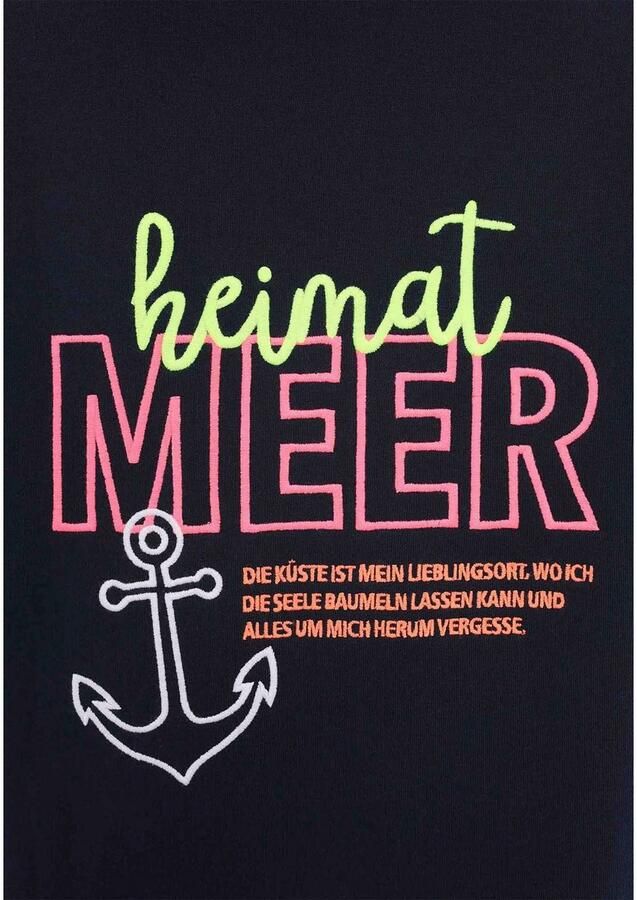 Zwillingsherz Jersey jas Capuchon regular fit lange mouw neon-details ritssluiting borduurwerk - Foto 3