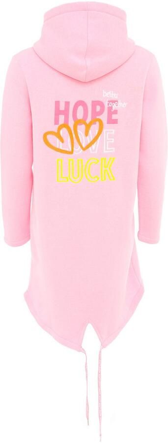 Zwillingsherz Jersey jas Hope Love Luck met lange rits en zijzakken - Foto 6