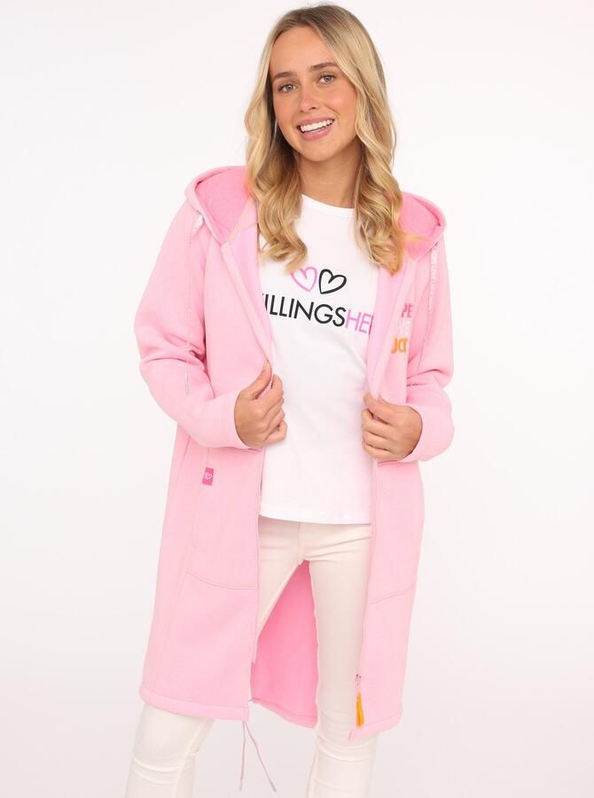 Zwillingsherz Jersey jas Hope Love Luck met lange rits en zijzakken - Foto 3