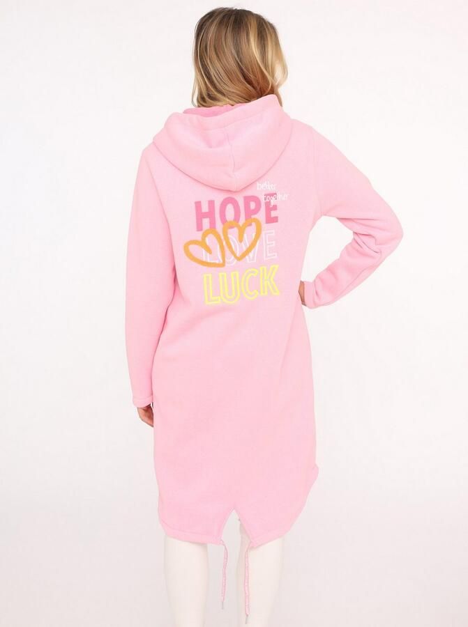 Zwillingsherz Jersey jas Hope Love Luck met lange rits en zijzakken - Foto 2