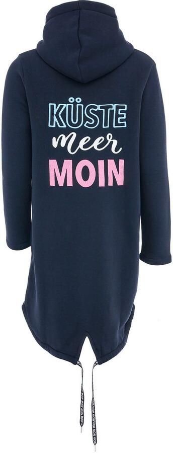 Zwillingsherz Jersey jas Kust Zee Moin Met capuchon zakken voor- en achterprint kust zee moin - Foto 5
