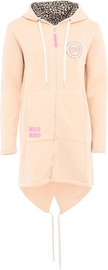 Zwillingsherz Jersey jas Wild Strong Free met capuchon zakken voor- en achterprint wild sterk vrij - Foto 4