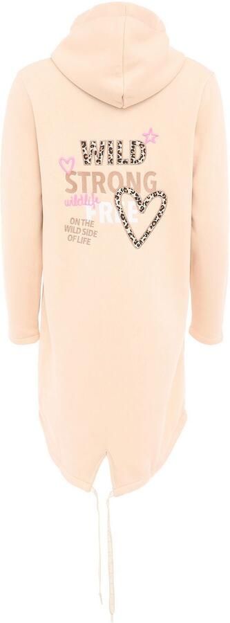 Zwillingsherz Jersey jas Wild Strong Free met capuchon zakken voor- en achterprint wild sterk vrij - Foto 5