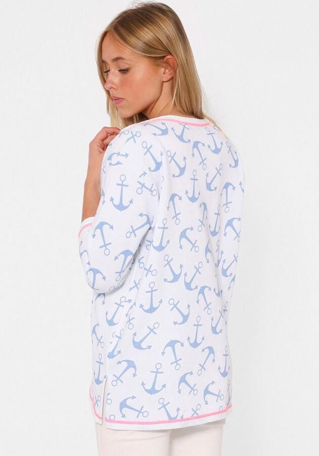 Zwillingsherz Longsleeve Kust Moin Thuis Zebra-patroon 3 4-mouw pailletten logo's contrastnaad - Foto 5