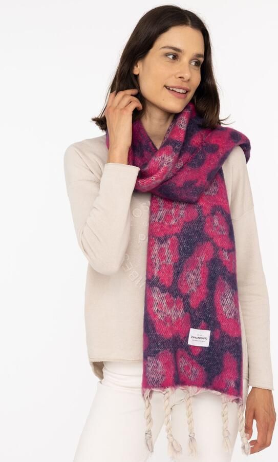 Zwillingsherz Modieuze sjaal Big Leo met modieus leopatron en franjes - Foto 3