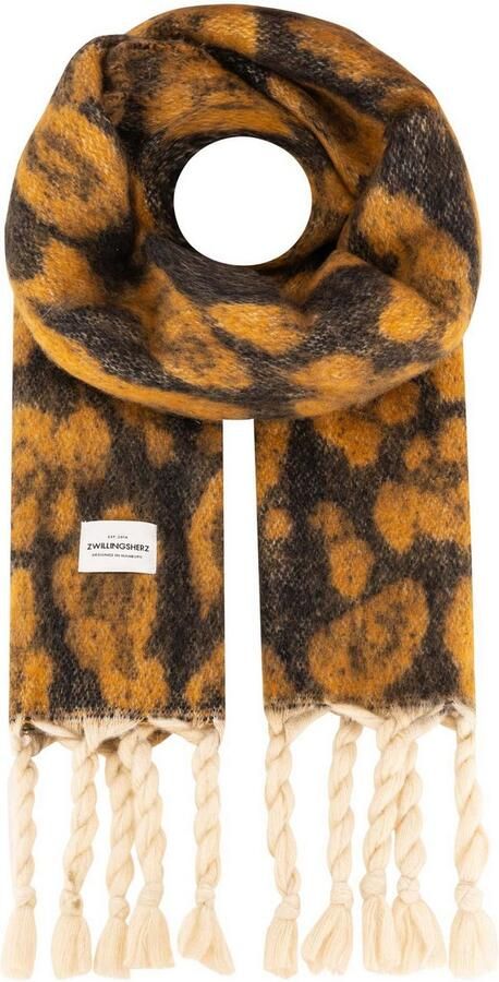 Zwillingsherz Modieuze sjaal Big Leo met modieus leopatron en franjes - Foto 2