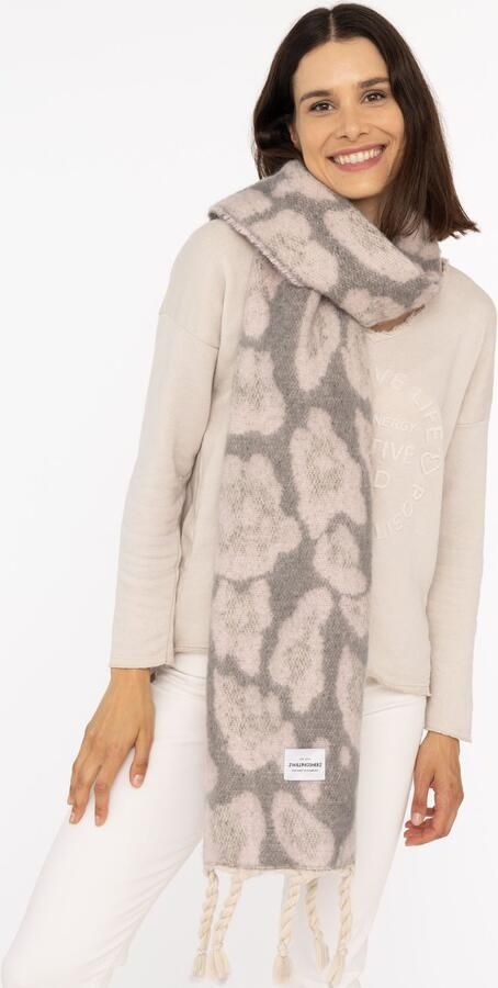 Zwillingsherz Modieuze sjaal Big Leo met modieus leopatron en franjes - Foto 3