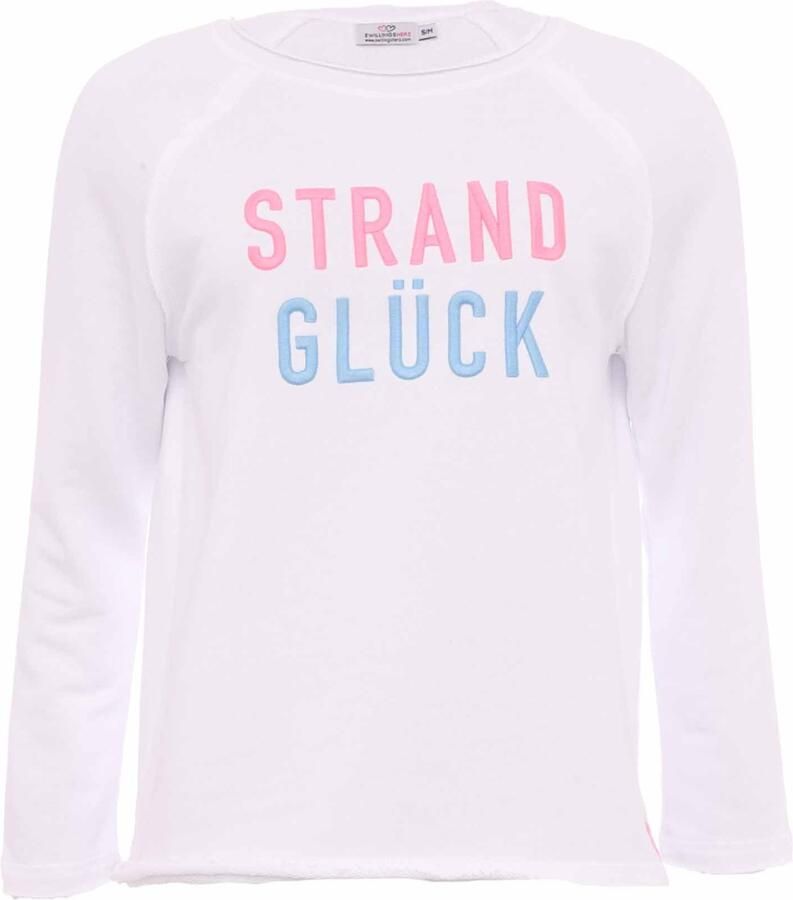 Zwillingsherz Shirt met lange mouwen Regular Fit lange mouw ronde hals borduursel belettering - Foto 4