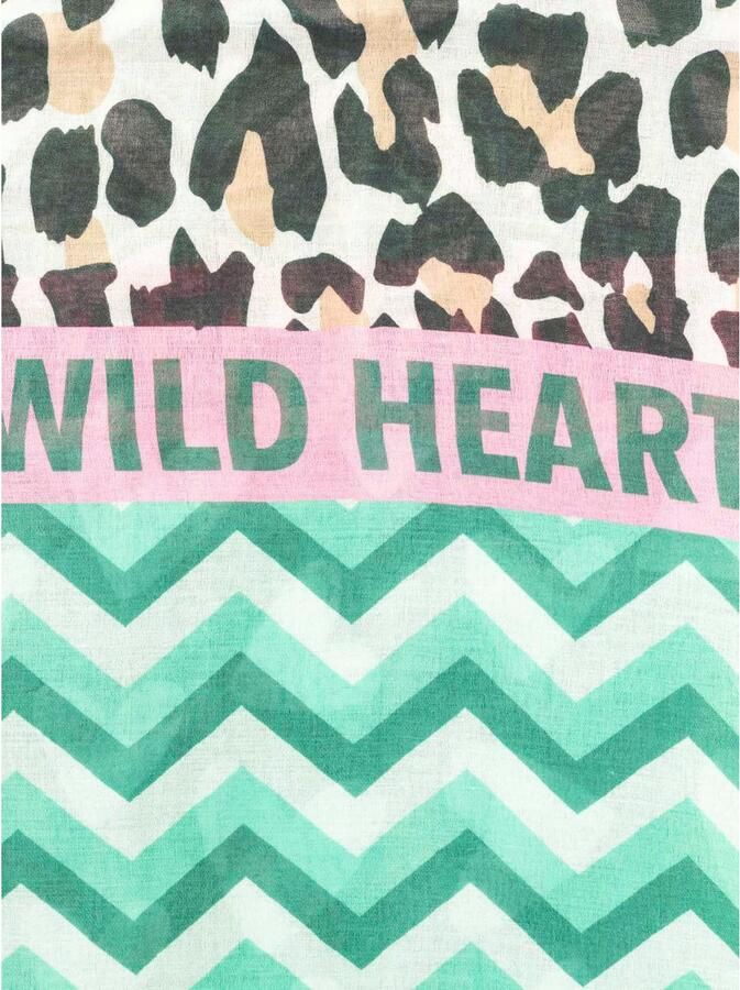 Zwillingsherz Sjaal Viscose Mix "Wild Heart Mix" lichte sjaal met hart en luipaardmotief