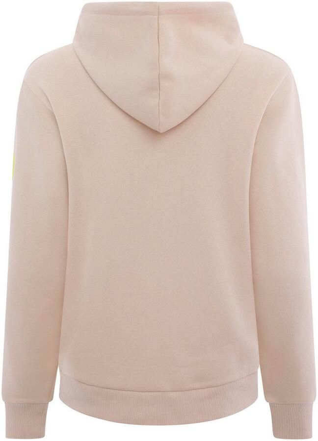 Zwillingsherz Sweatshirt geborduurde belettering capuchon lange mouw kangoeroezak neon-details - Foto 4