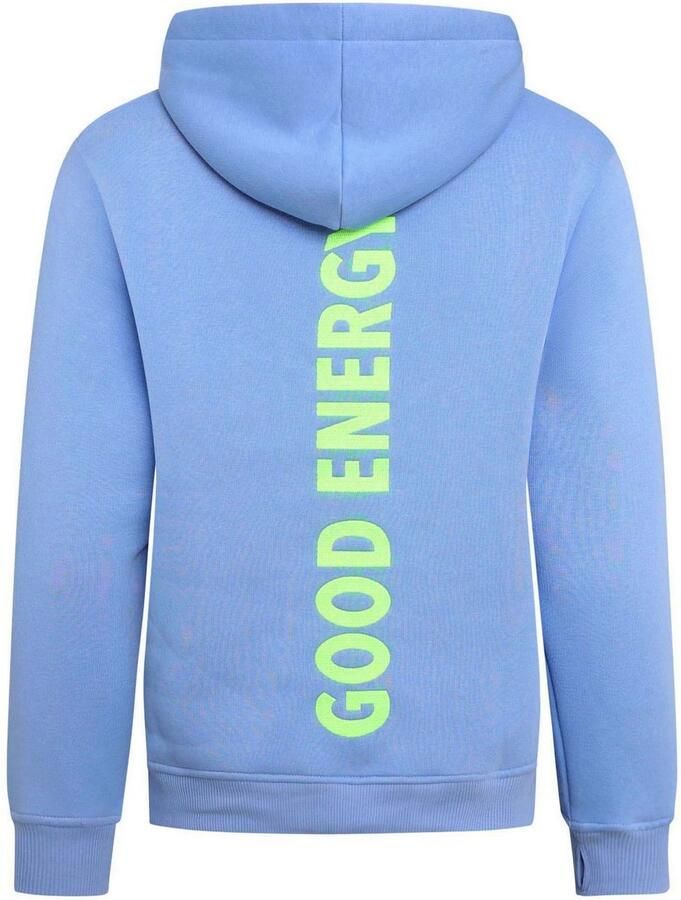 Zwillingsherz Sweatshirt geborduurde belettering capuchon lange mouw kangoeroezak trekkoord - Foto 2