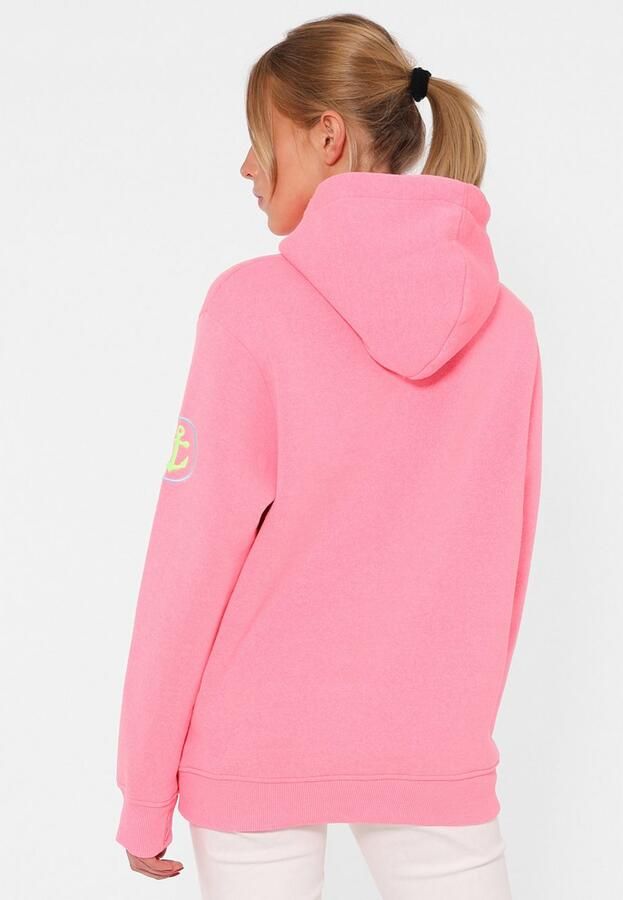 Zwillingsherz Sweatshirt geborduurde belettering capuchon lange mouw kangoeroezak trekkoord - Foto 4