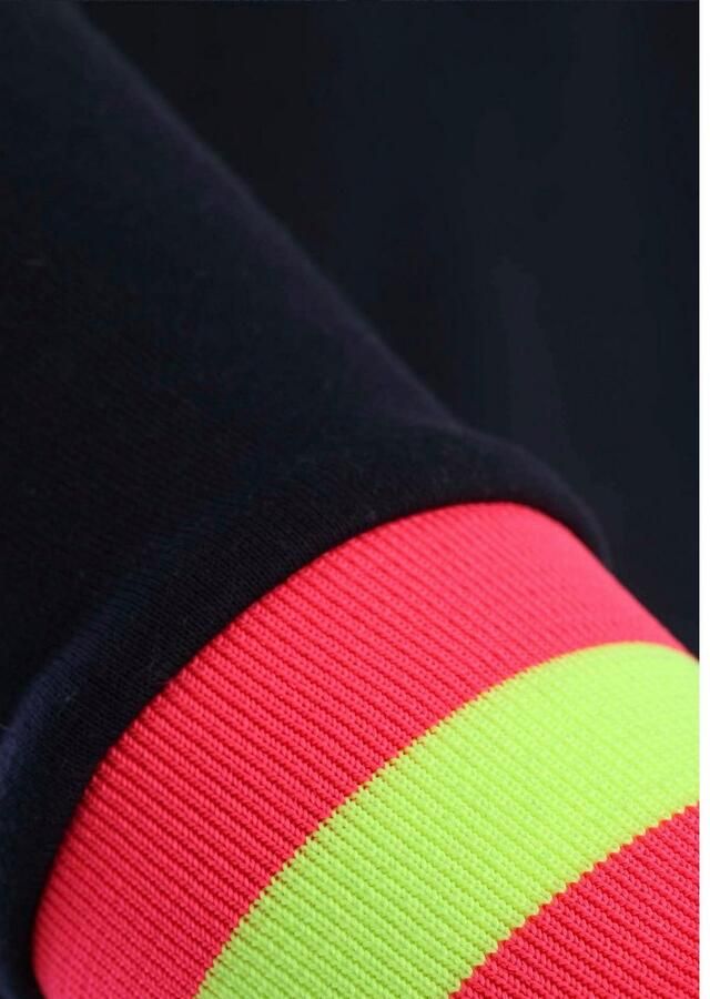 Zwillingsherz Sweatshirt Lange mouw neon-details V-hals belettering - Foto 2