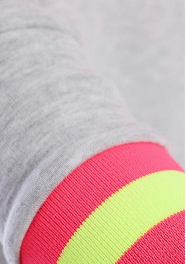Zwillingsherz Sweatshirt Lange mouw neon-details V-hals belettering - Foto 4