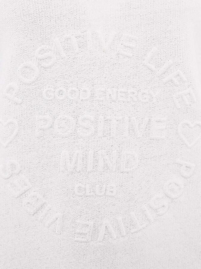 Zwillingsherz Sweatshirt Positive Mind met contrastnaad in neonkleur - Foto 3