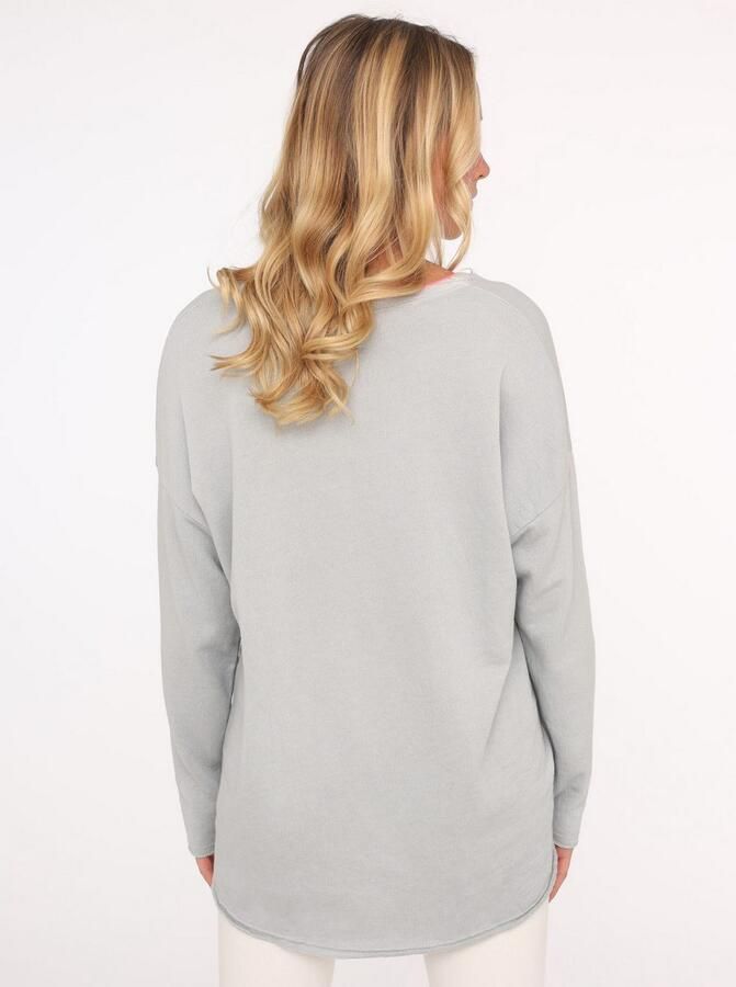 Zwillingsherz Sweatshirt Positive Mind met contrastnaad in neonkleur - Foto 2