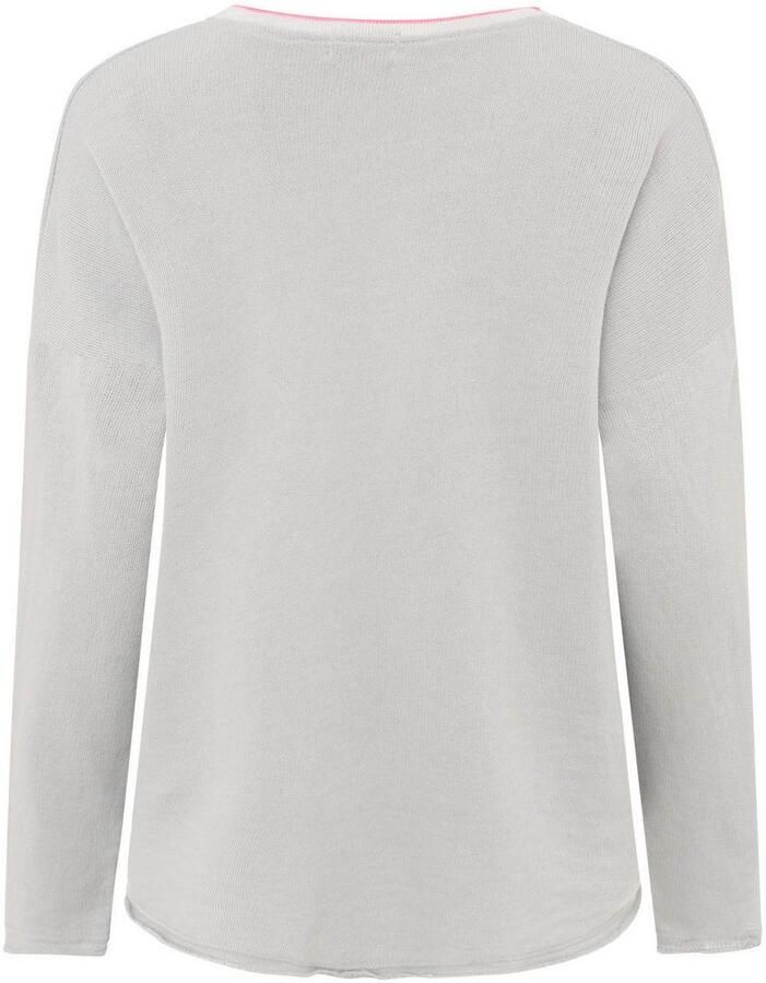 Zwillingsherz Sweatshirt Positive Mind met contrastnaad in neonkleur