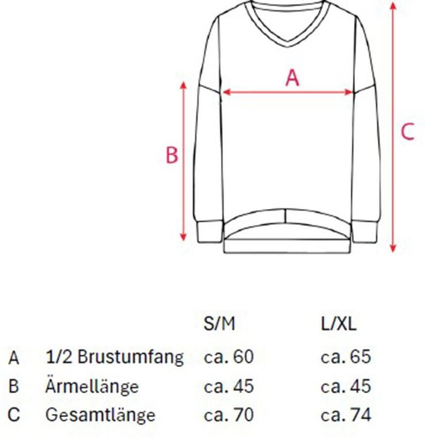 Zwillingsherz Sweatshirt met neonkleurig "always positive"-borduursel in vokuhila-snit