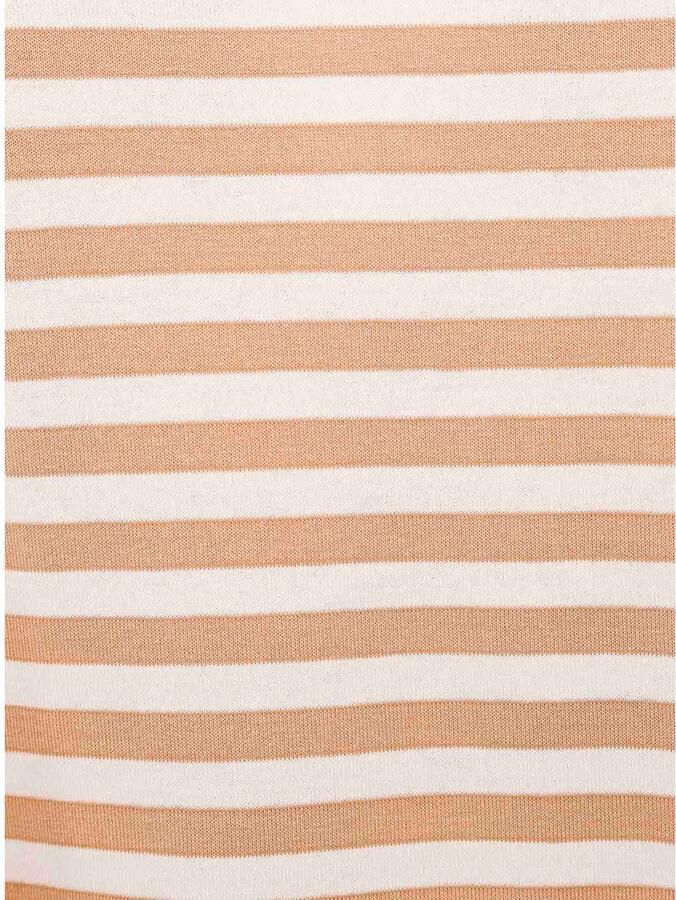 Zwillingsherz T-shirt Maritieme strepen One Size korte mouw V-hals gestreept loose fit