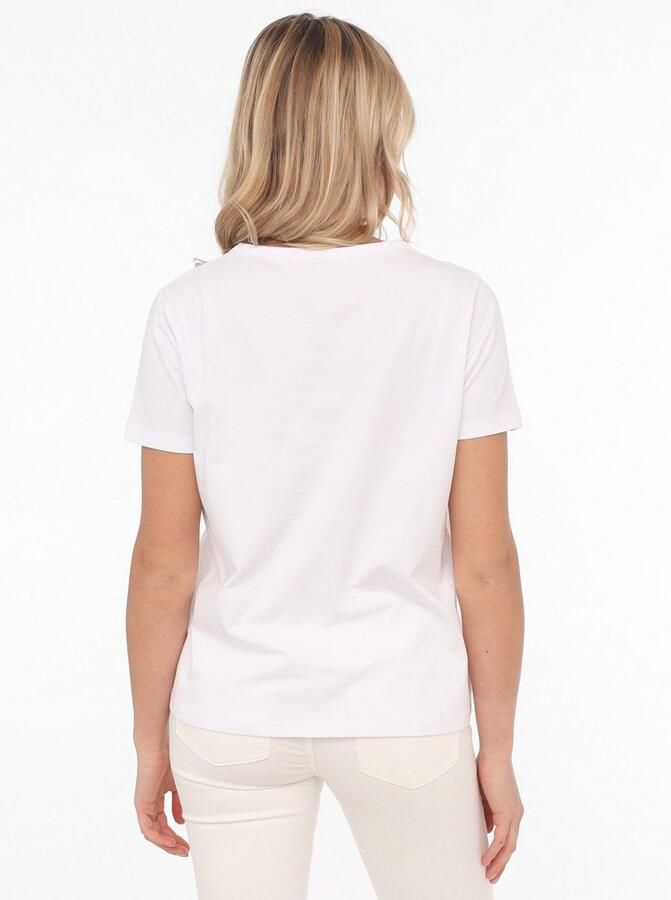 Zwillingsherz T-shirt Strand Zee Thuis maritiem borduurwerk pailletten korte mouw ronde hals - Foto 4