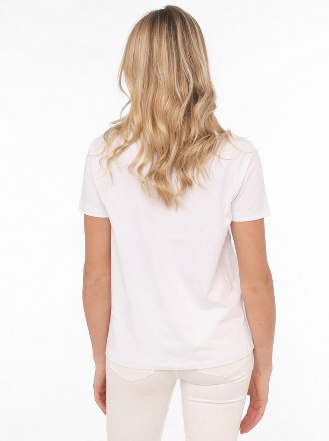 Zwillingsherz T-shirt Wild Brave Free Luipaard-patroon pailletten korte mouw ronde hals belettering - Foto 4