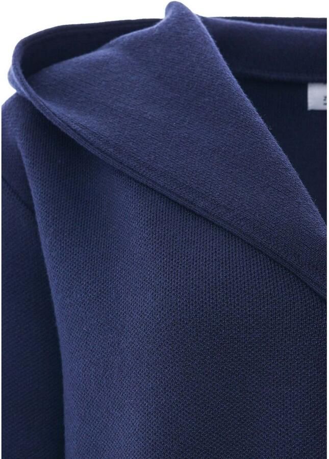 Zwillingsherz Vest Mona Capuchon zakken contrasterende randen lange mouw zonder sluiting