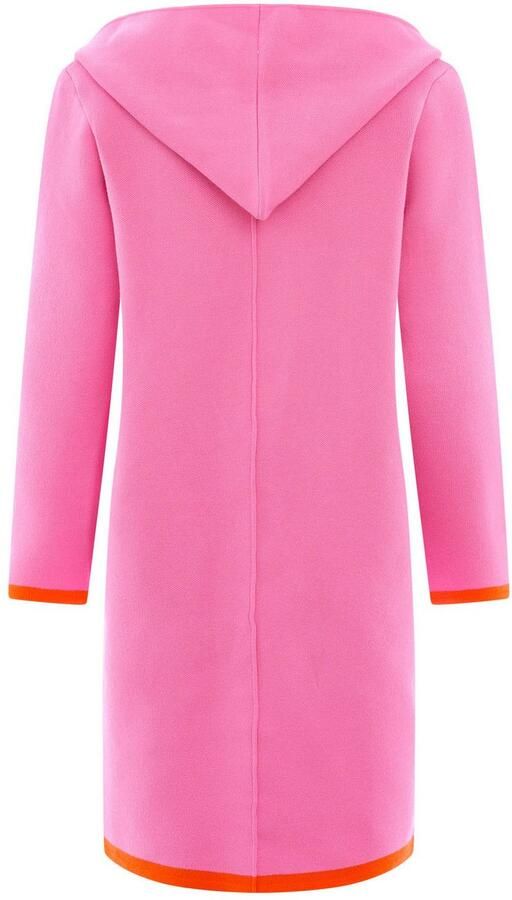 Zwillingsherz Vest Mona Capuchon zakken contrasterende randen lange mouw zonder sluiting - Foto 3