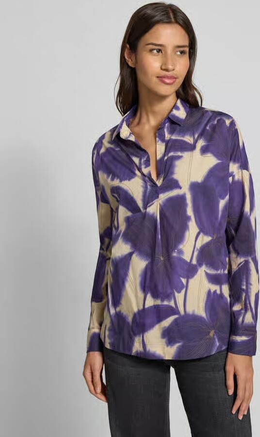 0039 italy Blouse met lange mouwen met V-hals model 'DERRY' - Foto 2