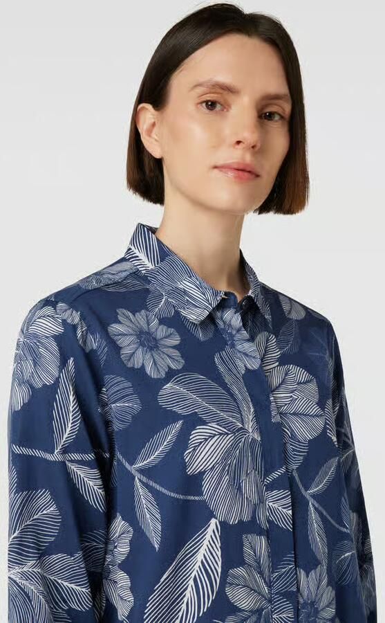 0039 italy Knielange overhemdjurk met bloemenprint model 'Gracia'