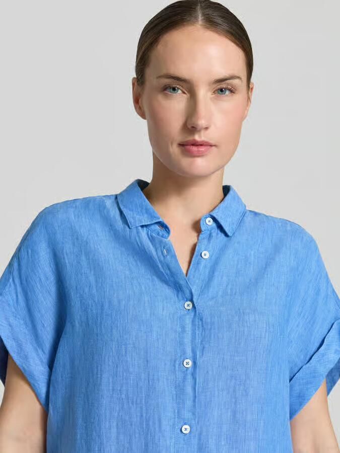 0039 italy Linnen blouse met knoopsluiting model 'DOLLY'