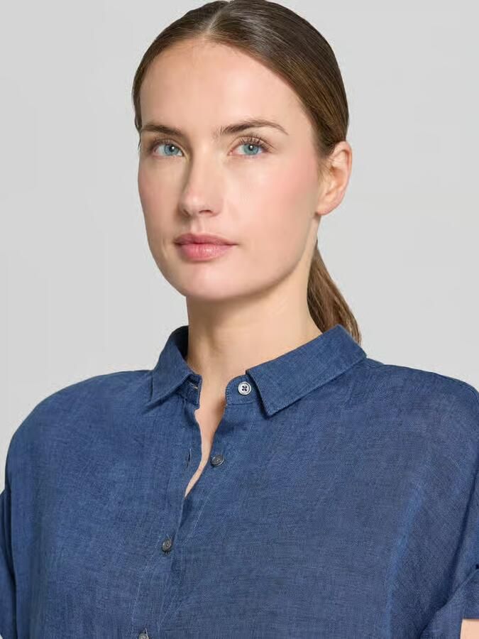 0039 italy Linnen blouse met knoopsluiting model 'DOLLY'