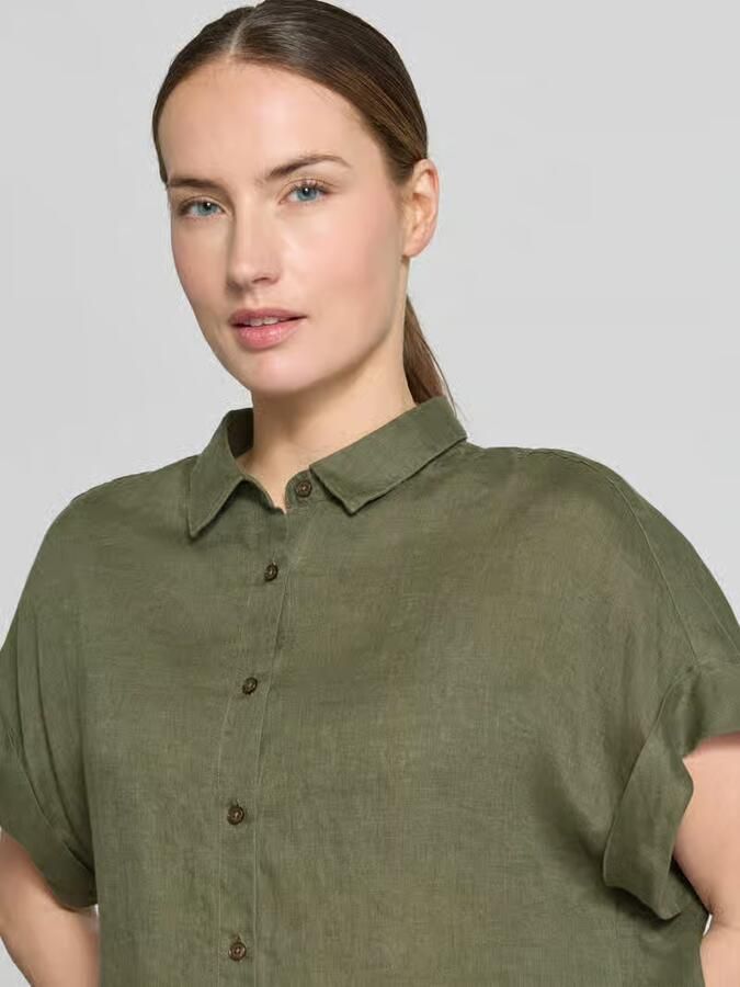 0039 italy Linnen blouse met knoopsluiting model 'DOLLY'