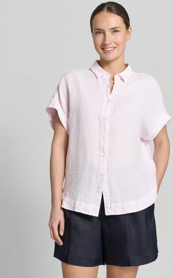 0039 italy Linnen blouse met knoopsluiting model 'DOLLY' - Foto 3