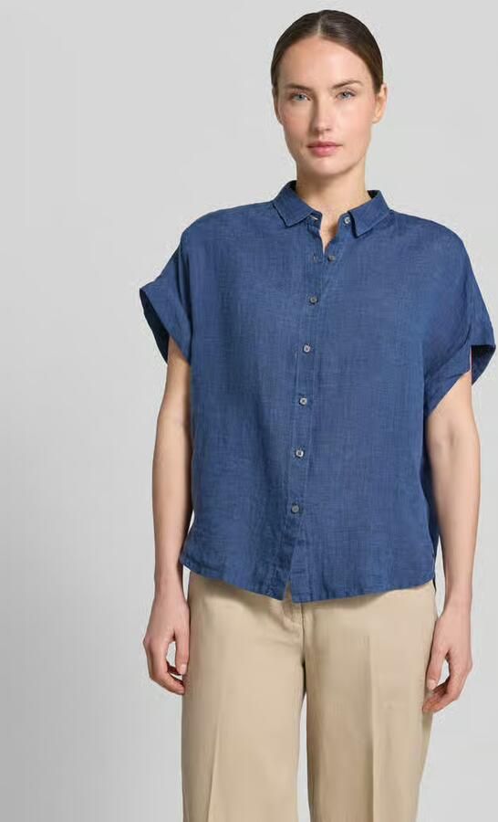 0039 italy Linnen blouse met knoopsluiting model 'DOLLY' - Foto 4