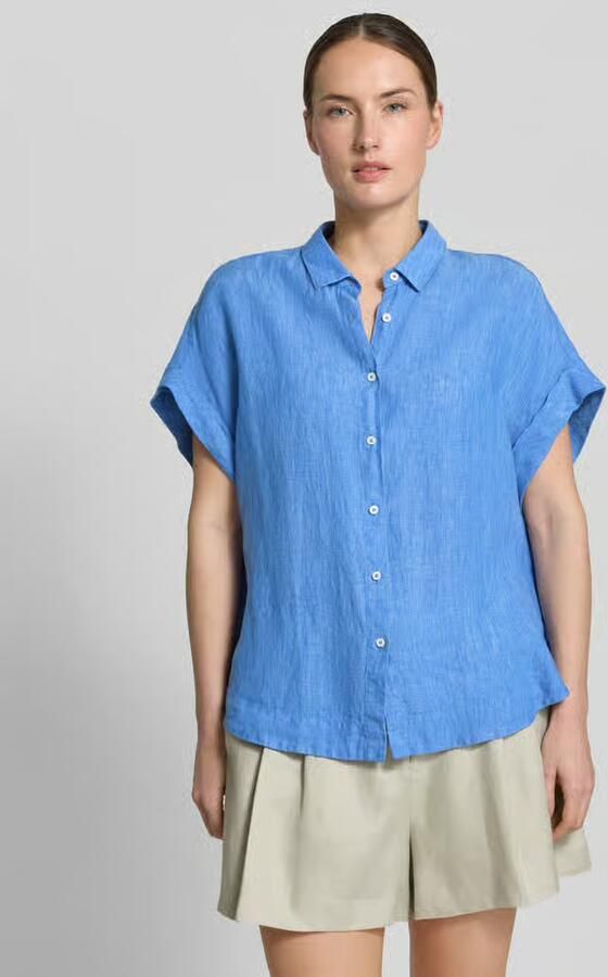 0039 italy Linnen blouse met knoopsluiting model 'DOLLY' - Foto 4