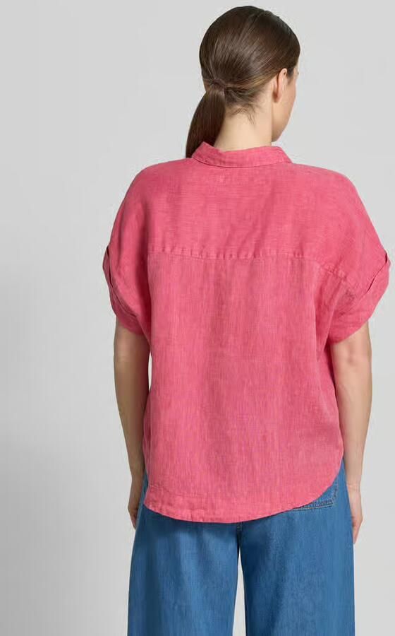 0039 italy Linnen blouse met knoopsluiting model 'DOLLY' - Foto 3