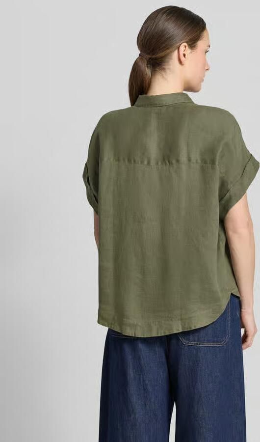 0039 italy Linnen blouse met knoopsluiting model 'DOLLY' - Foto 3