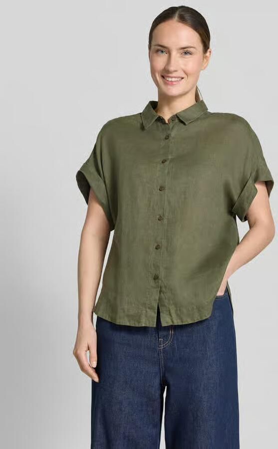 0039 italy Linnen blouse met knoopsluiting model 'DOLLY' - Foto 2