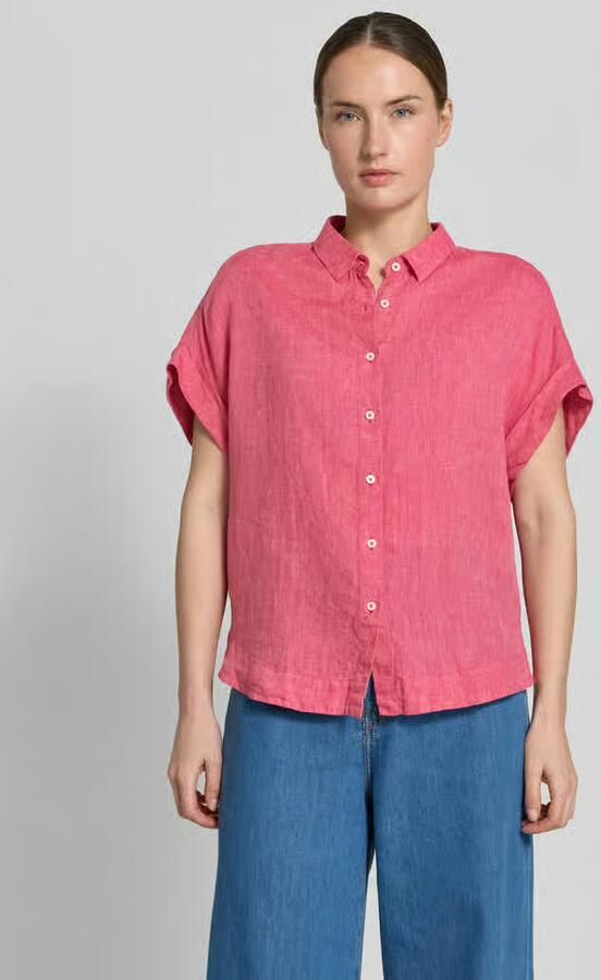0039 italy Linnen blouse met knoopsluiting model 'DOLLY' - Foto 4