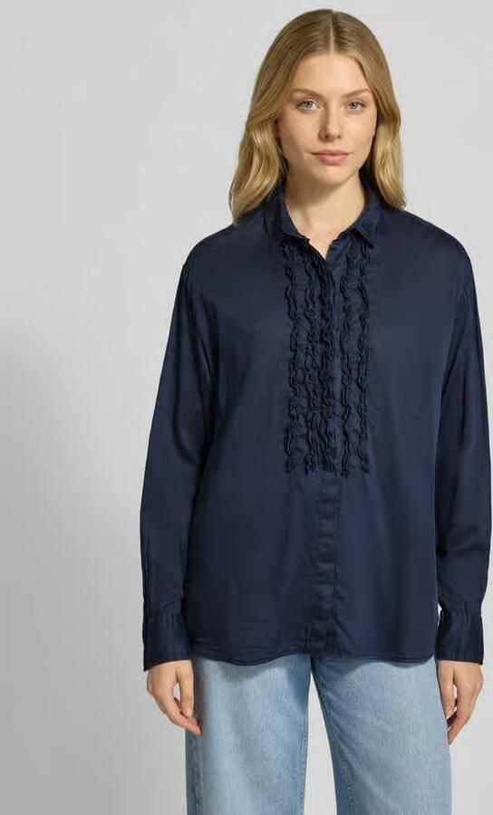0039 italy Overhemdblouse met blinde knoopsluiting model 'DANA' - Foto 2