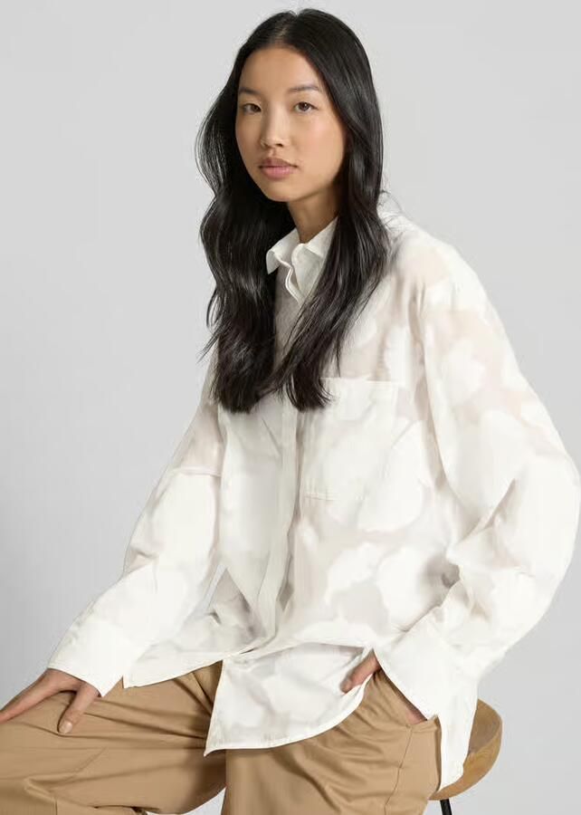 0039 italy Overhemdblouse met borstzak model 'BECKY'
